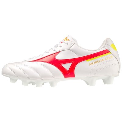 Zapatos De Fútbol Mizuno Morelia II Club Mujer Blancos / Coral / Naranjas - Chile M640WBERTN